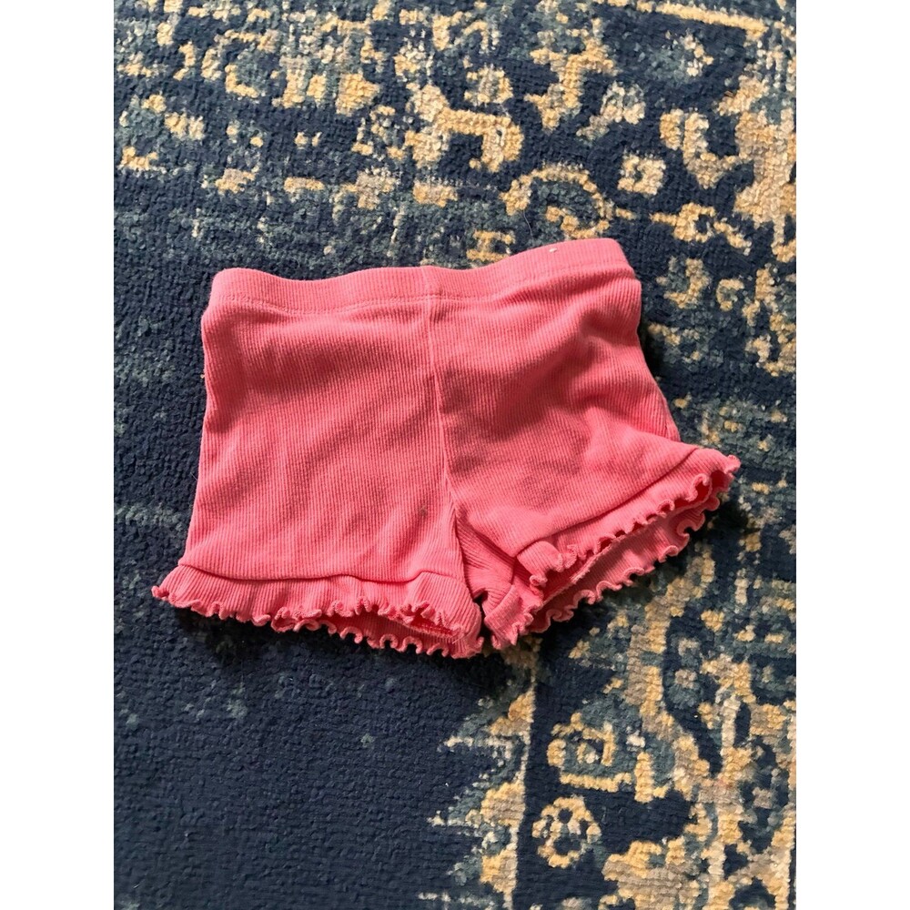 Garanimals Baby Girls Pink Ribbed Ruffle Shorts – 18M
